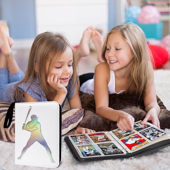 400 Pockets Baseball Card Binder, Portable Waterproof Storage Album with Removable Sleeves for Baseball Sports Cards 2025-2026 Collectors