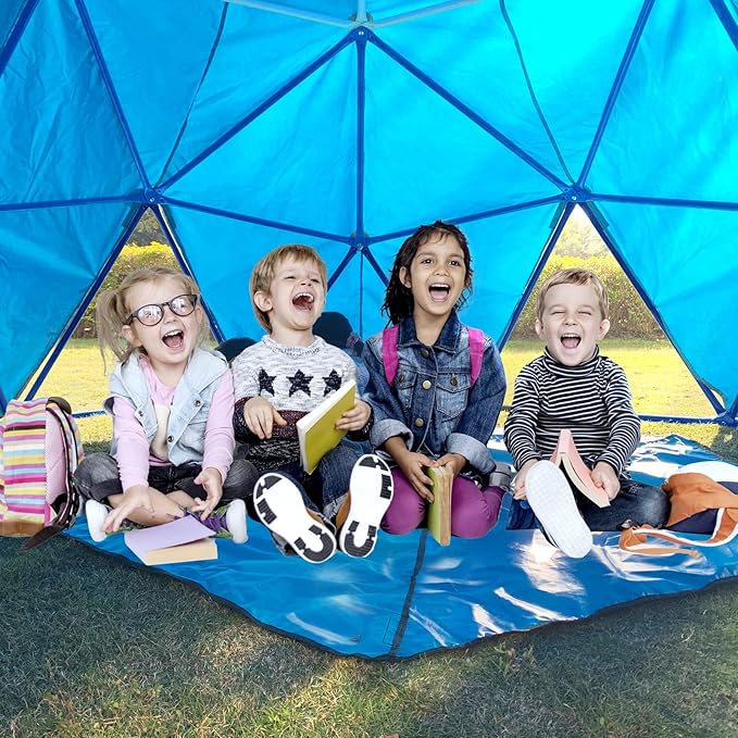 10ft Climbing Dome Canopy, UV-Resistant Play Tent Cover for Outdoor Play Equipment, Easy to Install and Washable (Blue Canopy Only)