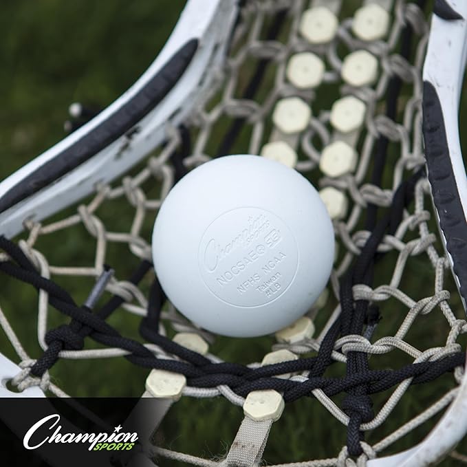 Champion Sports Lacrosse Balls – Official Size SEI Certified, Multi-Color Packs of 3, 6, or 12 for Practice & Games