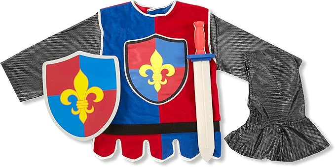 Melissa & Doug Knight Role Play Costume Dress-Up Set (4 pcs)