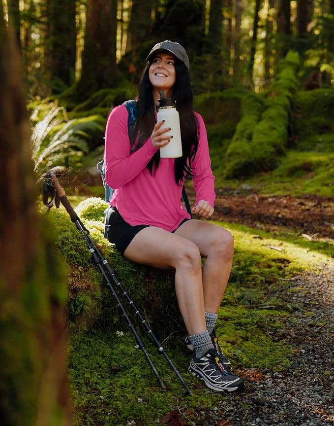 Women's Sun Shirts UPF 50+ Long Sleeve UV Protection Shirt Lightweight Quick Dry Workout Hiking Tops for Women