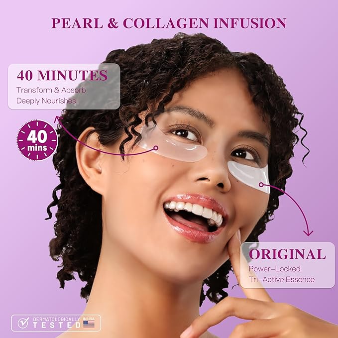 Hyaluronic Acid Collagen Under Eye Patches, Eye Mask for Puffy Eyes and Dark Circles, Deep Hydrating Eye Mask Patches for Eye Bags Treatment, Under-eye Skincare for All-day Moisture (12 pairs)