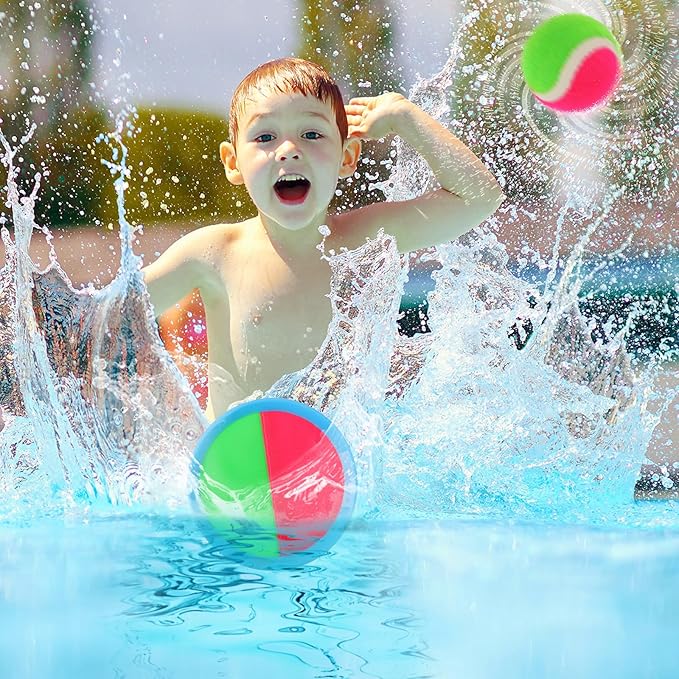 Toss and Catch Game Ball Set, 4 Rackets and 4 Balls, Outdoor Play Set, Games for Kids, Outdoor Toys, Beach Toys, Games, Catch Games and Beach Play Toy，Sets for Kids/Adults/Families