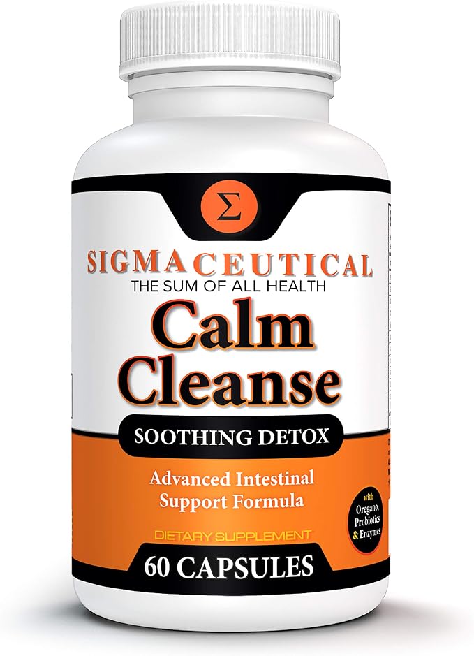 Calm Cleanse Detox Support - Oral Overgrowth Treatment for Adults - Non-GMO Oral Detox Medicine and White Tongue Treatment – Mouth Overgrowth Treatment - 60 Capsules