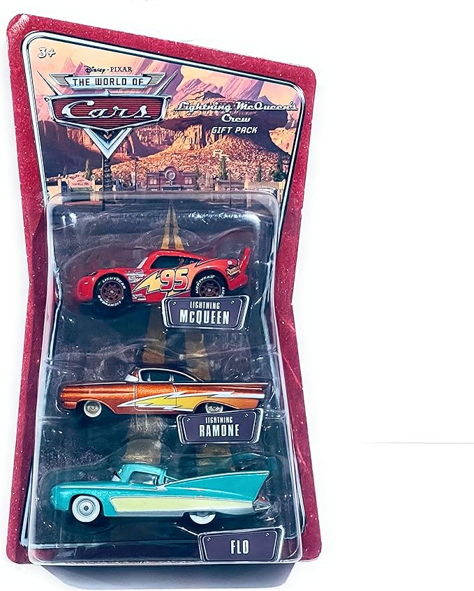 Mattel Cars Racing 3-Car Pack: Lightning McQueen/Flo/Lightning Ramone