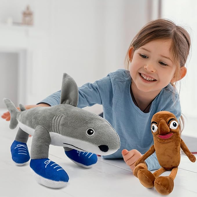 Plushies Set – 13" Tralala & 16" Tung Soft Stuffed Animal Pillows for Fans, Perfect for Kids' Bedroom Decor, Birthday for Boys & Girls Cute Halloween Plush Toy (Style 2+Tung)
