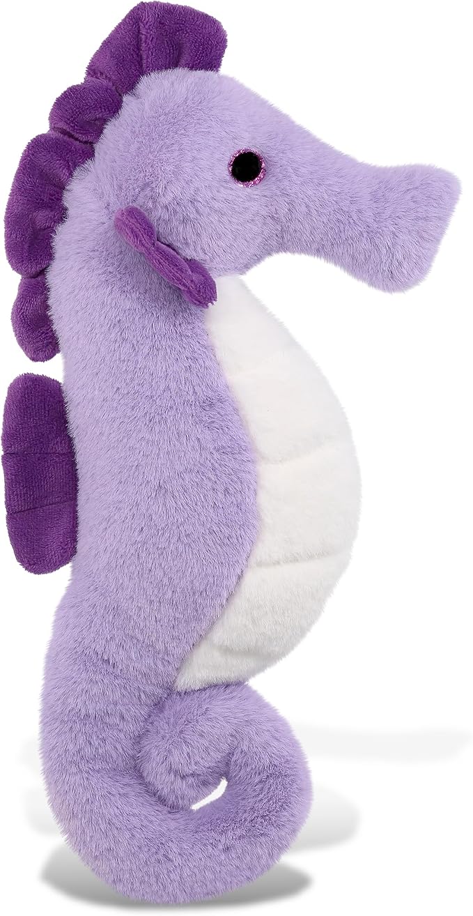 DolliBu Purple Seahorse Super Soft Stuffed Animal, Cute Realistic Stuffed Animals for Girls, Boys, Adults Animal Gifts, Kids Zoo Ocean Nursery Decor for Newborn, Cuddly Soft Baby Plush Toys - 12 Inch