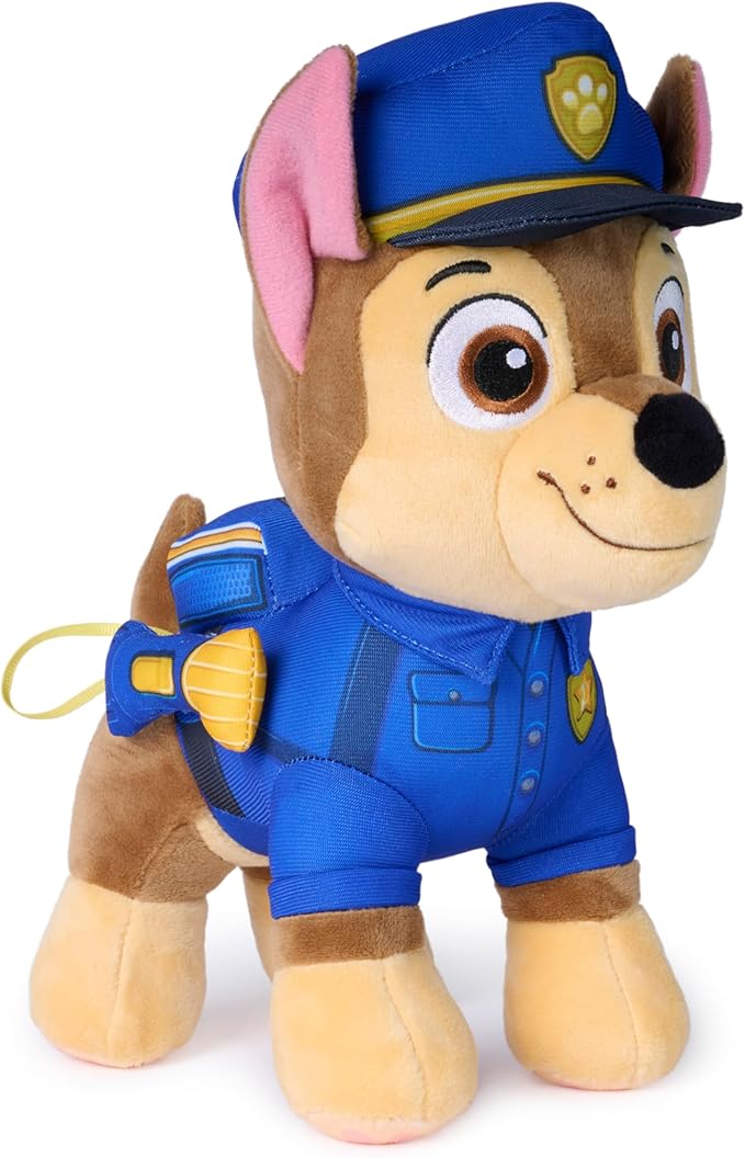 Paw Patrol: Search and Rescue Chase, Plush Toy with Flashlight Accessory, Preschool Toys, Kids Toys for Boys & Girls, Ages 3 and Up, 10”