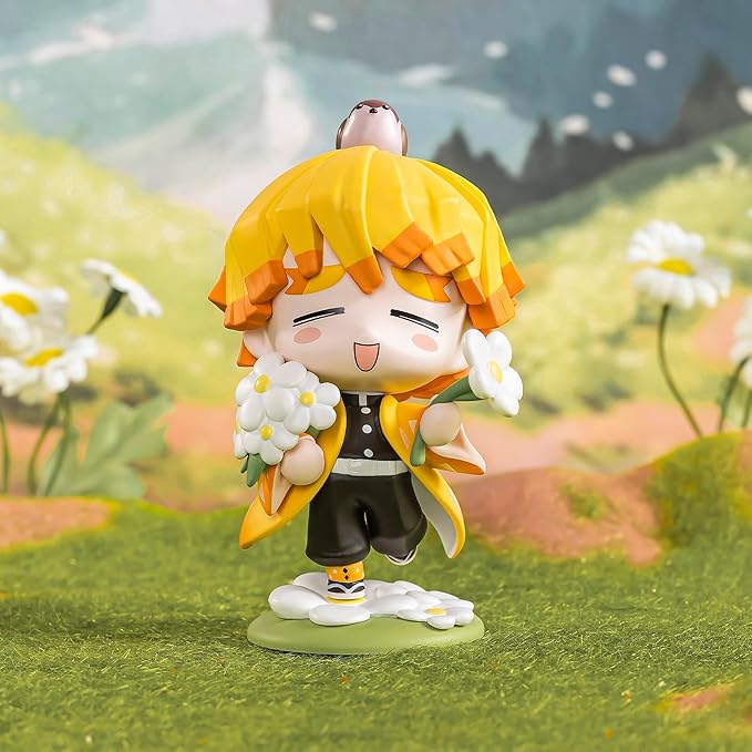 POP MART Demon Slayer Birth Flower Series Figures, Blind Box Figures, Random Design Action Figures Collectible Toys Home Decorations, Holiday Birthday Gifts, Single Box