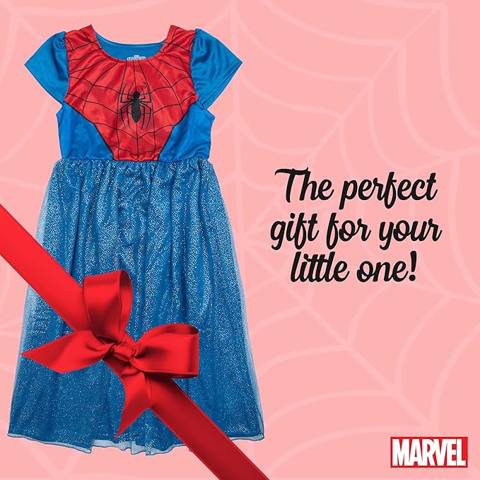 Disney Girls' Princess Dress Nightgown, Fantasy Gown, Soft & Cute Pajamas for Kids