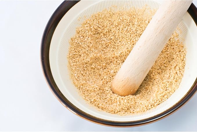 Helen's Asian Kitchen Classic Suribachi Set, Japanese Ceramic Mortar Bowl and Wooden Pestle for Grinding Sesame Seeds, Herbs, and Spices