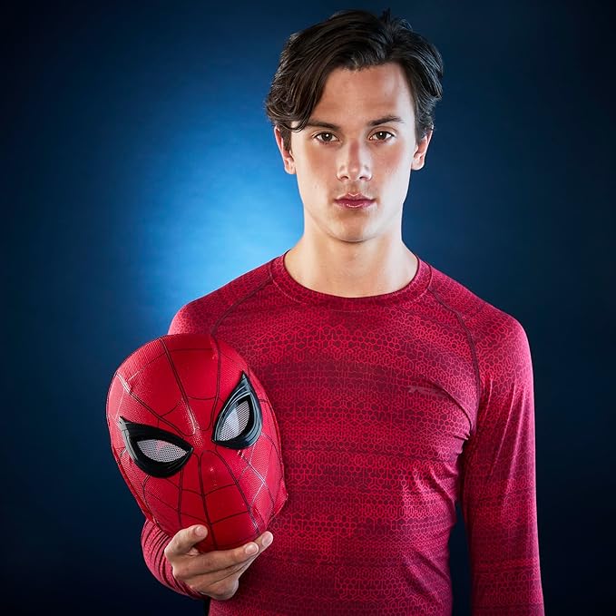 Spider-Man Marvel Legends Series Homecoming Electronic Expressive Mask, Premium Interactive Roleplay Gear for Adults