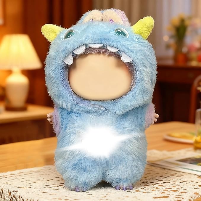 Clothes Fit for 19CM Doll, Fashion Doll Clothes Outfit Set Cute Theme Designer Toys Dress Accessories for Collector Fans Display (Light Blue Monster)
