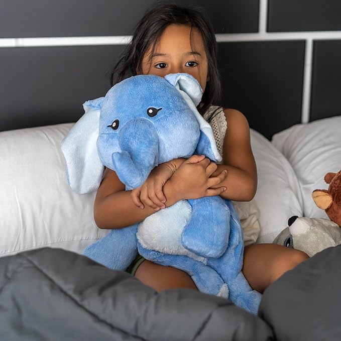 Emory The Elephant 20 Inch 4.5 lb Heavy Cute Sensory Weighted Comfort Plush | Large Unscented Washable Self Care Calming Stuffed Animal for Kids, Teens and Adults