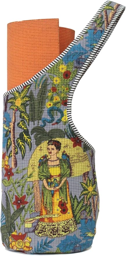 INDIAN CRAFT CASTLE Yoga Mat Bag | Tote Mat Bag | Sling Yoga Tote w/Large Side Pocket & Zipper Pocket | Yoga Mat Carrier Fits Most Size Mats