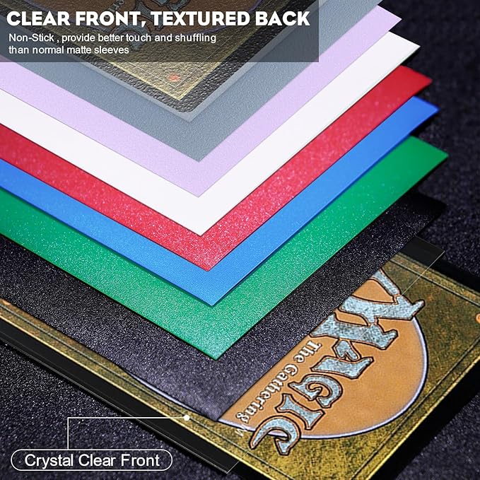 Lilac MTG Card Sleeves 300CT, Matte Textured Back Card Sleeve Deck Card Protectors, Standard Size Card Sleeves for MTG, Baseball Card, Sports Card, Game Card