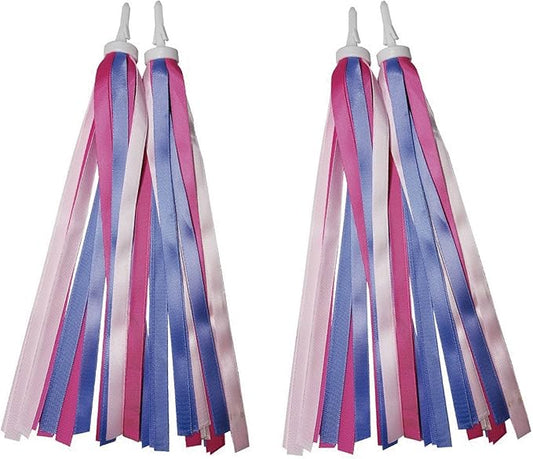 Colorful Bike Streamers Girls Boys Kids Bicycle Tassel Ribbon Handlebar Scooter Streamer 2 Pairs 18 Bands