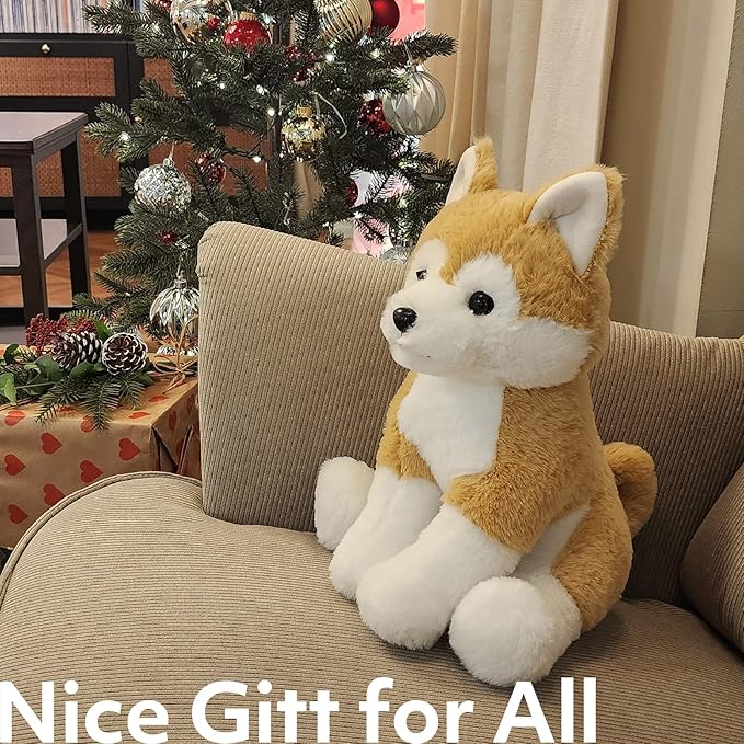 Japanese Akita Shiba Plush Toy Stuffed Animal, Cute Soft and Cuddly, for All Age, 13"