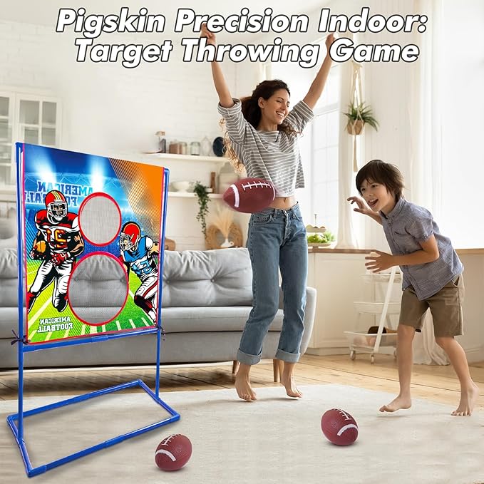 Throwing Target Game - American Football - Football Gifts for Kids 6-8 Boys 8-12 - Inspired Outdoor Fun for Children | Teenager | All Ages Perfect for Parties, Gatherings, and Family Events