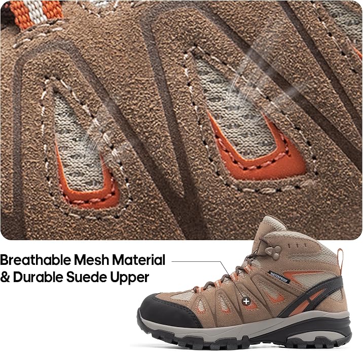 NORTIV 8 Women's Waterproof Hiking Boots Outdoor Trekking Camping Trail Hiking Boot Seeker