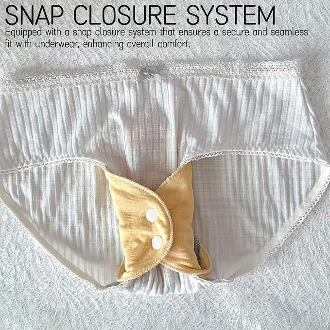9 Pieces Reusable Graphene Incontinence Pads - Leak-Proof, Washable Sanitary Napkin for Elderly Care and Mobility Support