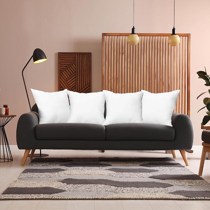 Utopia Bedding Throw Pillows, Decorative 18x18 Pillow Inserts, Set of 4 | Down alternative pillow insert with plush fluffy fill for beds sofas couches and chairs. Suitable for indoor outdoor use.