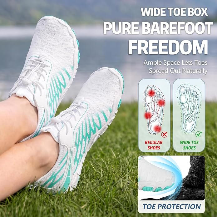ELETON Barefoot Shoes Women Men Footwear, Wide Toe Box Hiking Zero Drop Non-Slip Quick-Dry River Boat Pool Beach Water Shoes, Lightweight Swimming Running Walking Sneakers Unisex
