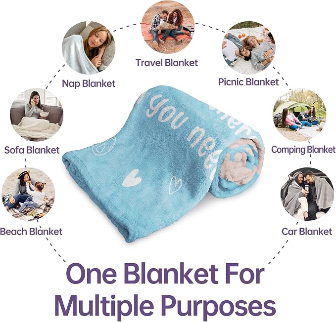 Get Well Gifts for Women Men, Hug/Healing Blanket | Thinking of You/Cancer Care/Sympathy/After Surgery Gifts for Friends, Sister, Coworkers, Soft Throw Blankets 50'' x 60''