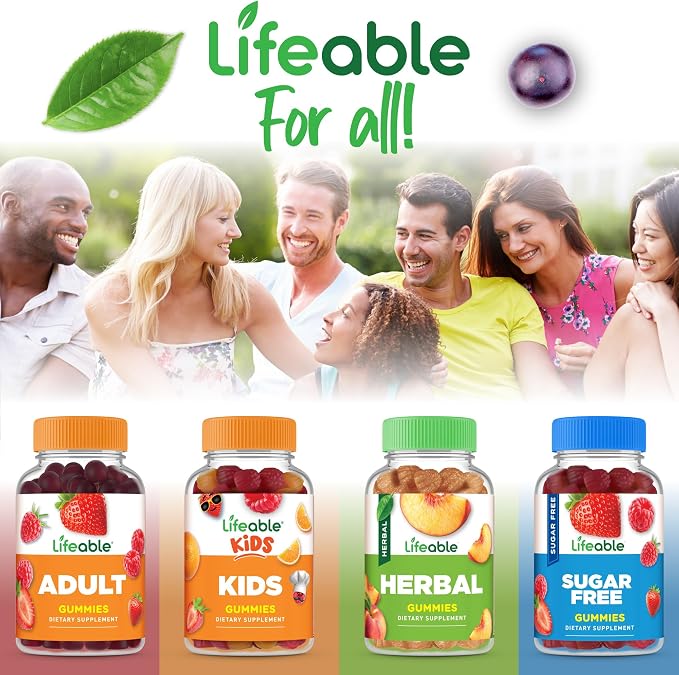 Lifeable Menopause Relief for Women | Black Cohosh, Vitex Chasteberry, Lemon Balm Extract, Red Clover Extract & More | Great Tasting Vegan Supplement | Night Sweats & Hot Flashes Relief | 60 Gummies