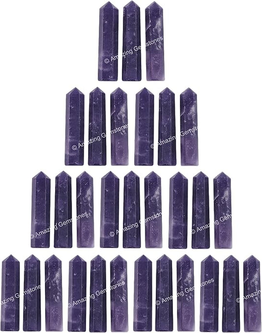 Amazing Gemstone Crystal Points Bulk Healing Crystals & Stones - Premium Single Terminated Healing Wand Point Bulk Crystals for Crafts, Crystal Grid, DIY Work
