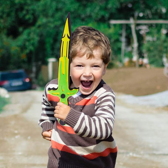 Super Z Outlet Assorted Foam Toy Swords for Children with Different Designs Including Ninja, Pirate, Warrior, and Viking (8 Pack)