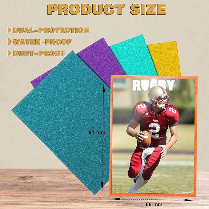 500 Count Card Sleeves Toploaders for Trading Cards, 5 Colors Soft Baseball Card Sleeve for Standard Cards, Fit for MTG, Football Card, Sports Cards,Game Cards