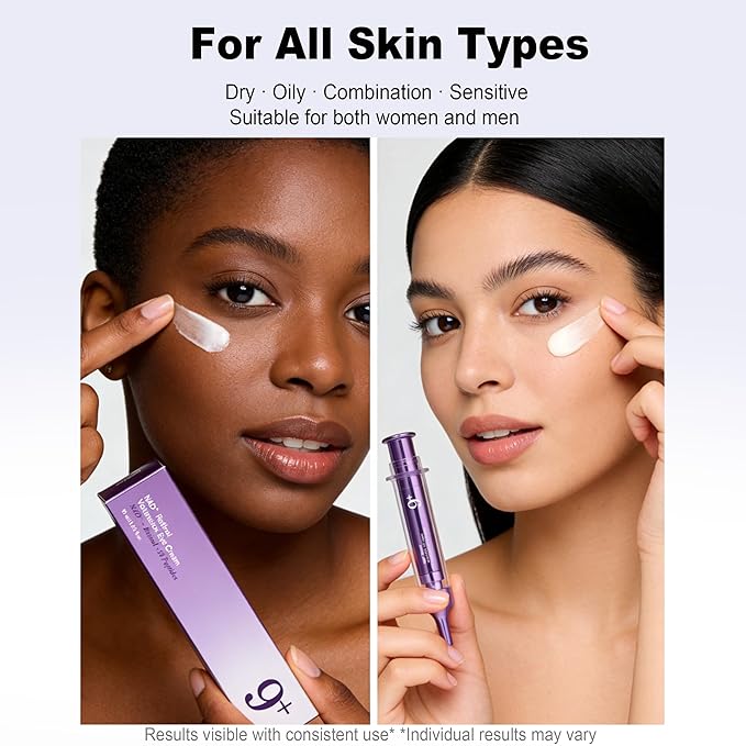 No.9 NAD+ Retinol & Vitamin C Eye Cream - Anti-Aging Care for Fine Lines, Dark Circles & Puffiness, Peptide-Infused Formula, 10ml