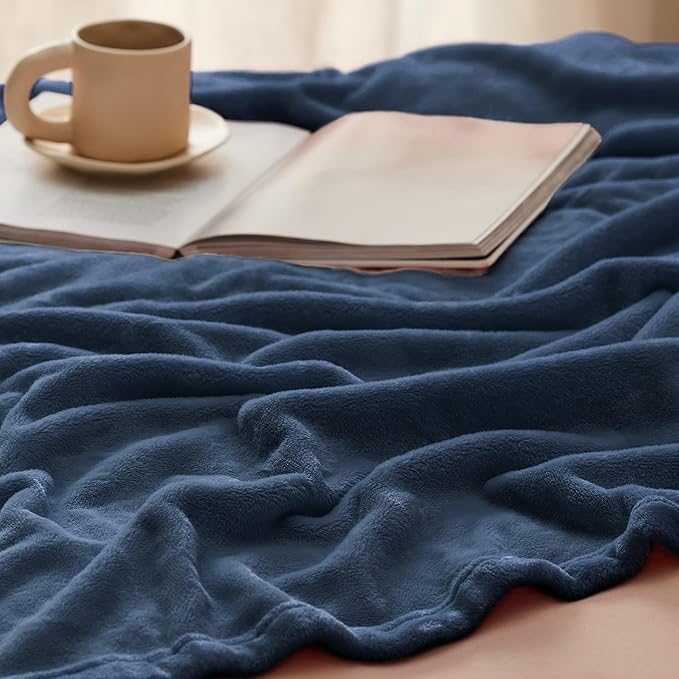 Bedsure GentleSoft Fleece Bed Blankets Full Size Mineral Blue - Soft Lightweight Plush Fuzzy Cozy Luxury Blanket Microfiber, 84x90 inches