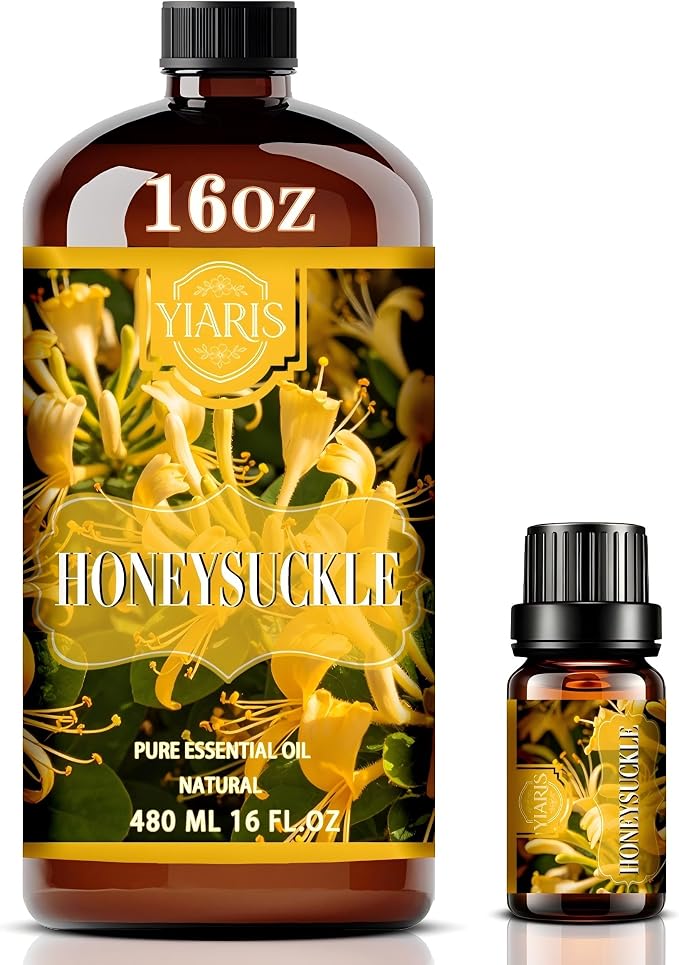 Honeysuckle Essential Oil 16.33oz for Diffuser & Home Scent | Sweet honeysuckle scent for diffuser, aromatherapy, spa, candle making, soap crafting, DIY projects, large volume