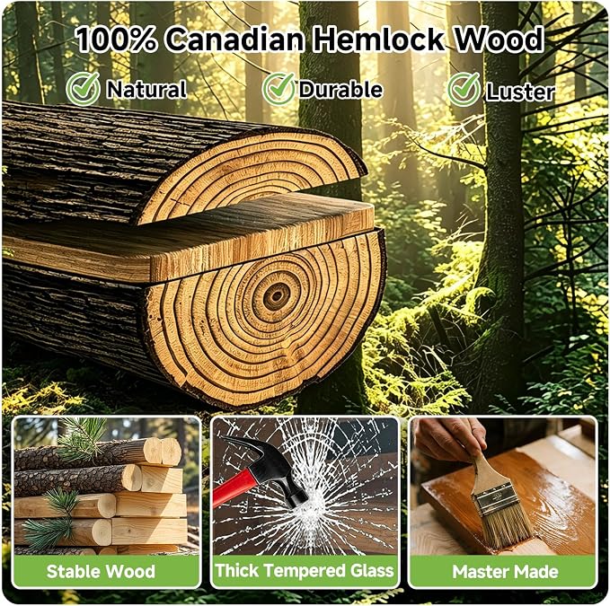 Real Relax Infrared Sauna with 660 & 850nm Red Light Therapy, Full Spectrum Sauna with 7 Heater, 1290w 120v, Fast Heat-Up, 1 Person Canadian Hemlock Wood Dry Sauna for Indoor, Home Gym, 31.5*30.3*67"