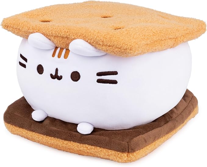GUND Pusheen S’mores Squisheen Plush, Stuffed Animal for Ages 8 and Up, Brown/White, 12”