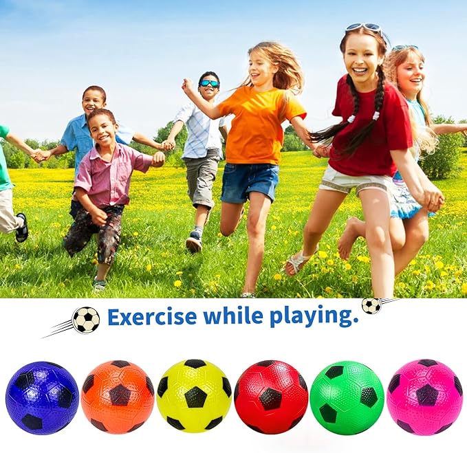 12 Pack Mini Soccer Balls for Kids, 4'' Inflatable Mini Balls for Indoor Outdoor Games, Small Soccer Ball for Pool Beach Garden Sports Game Party Supplies