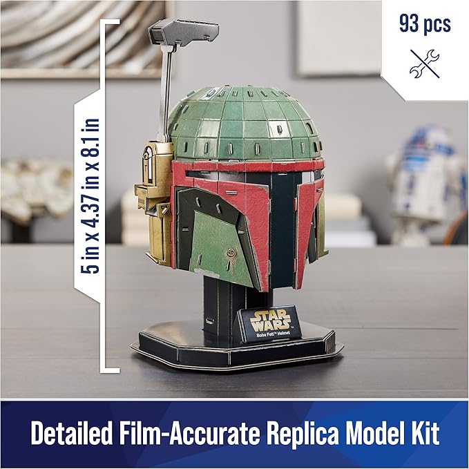 4D Build, Star Wars Boba Fett 3D Model Kit, Star Wars Collectibles & Desk Decor, Adult Puzzle, Building Toys, 93 Pieces, 3D Puzzles for Ages 12 & Up