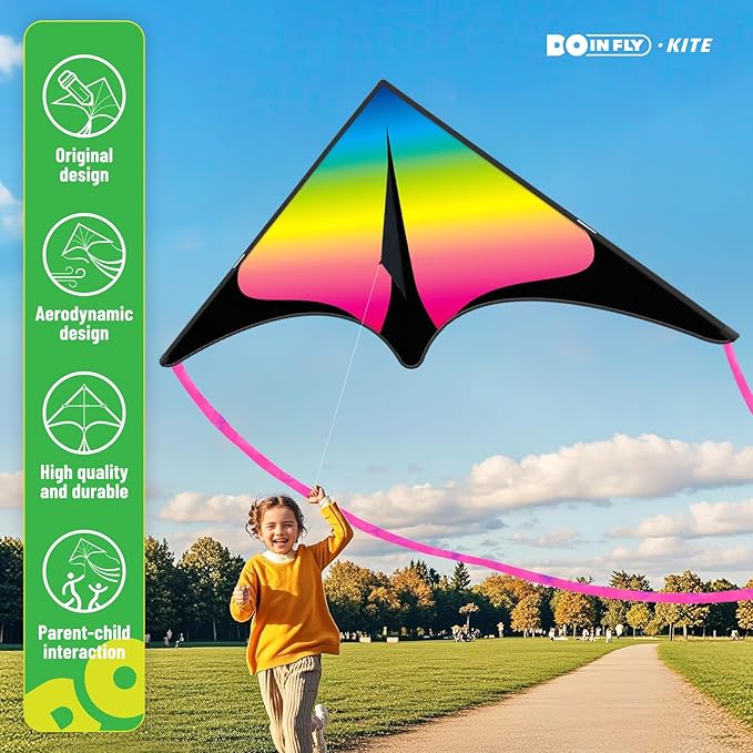 Kite for Ages 8-12, Easy to Fly and Assemble Rocket Kites for Beginner, Single Line String Professional Kites for Beach and Outdoor Activity
