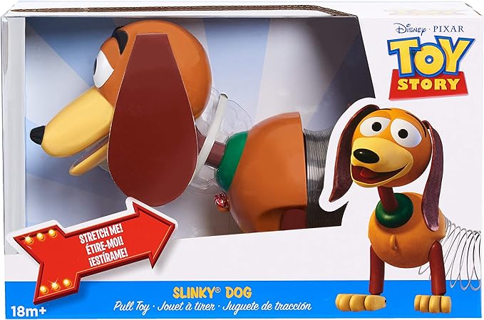 Disney•Pixar's Toy Story Slinky Dog Pull Toy, Walking Spring Toy for Boys and Girls, Kids Toys for Ages 18 Month by Just Play