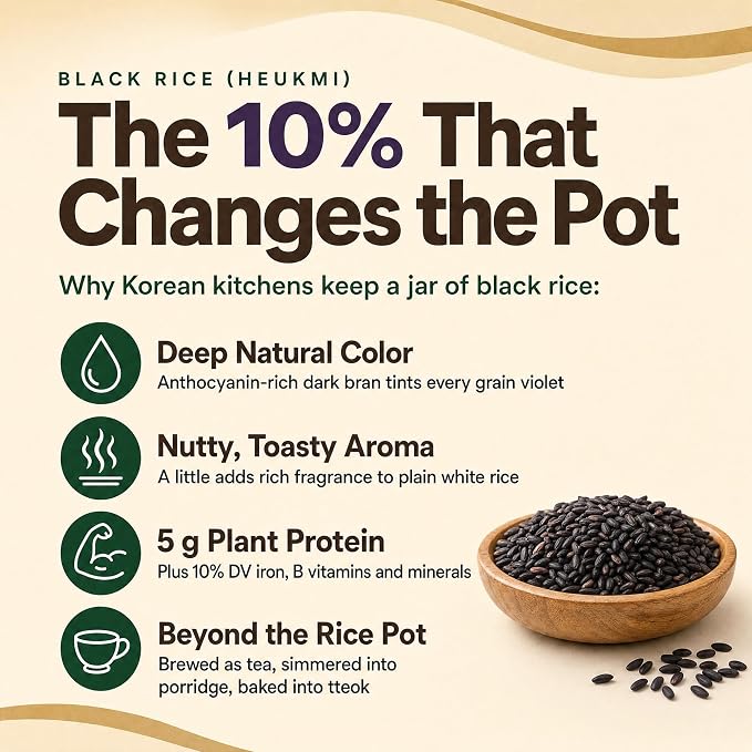Jayone Black Rice, 4 lb, Dark Rice Grain for Multigrain Rice, Rice Bowls, Porridge, Salads, and Everyday Cooking