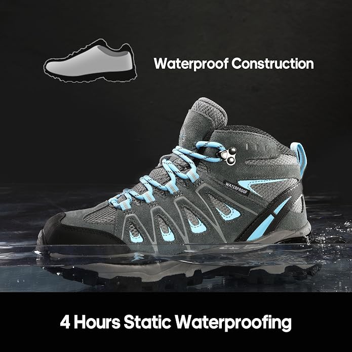 NORTIV 8 Women's Waterproof Hiking Boots Outdoor Trekking Camping Trail Hiking Boot Seeker