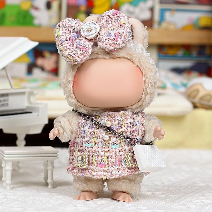 Clothes Fit for 17CM Doll, Fashion Doll Clothes Outfit Set Cute Theme Designer Toys Dress Accessories for Collector Fans Display (Florid Pink)