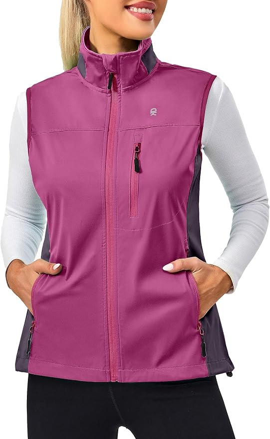 Little Donkey Andy Women's Lightweight Vest Windproof Sleeveless Jacket | Cycling Windproof Vest, Water-Repellent Stretch Shell, Lightweight Tennis Running Outerwear, Golf Hiking Workout Sleeveless