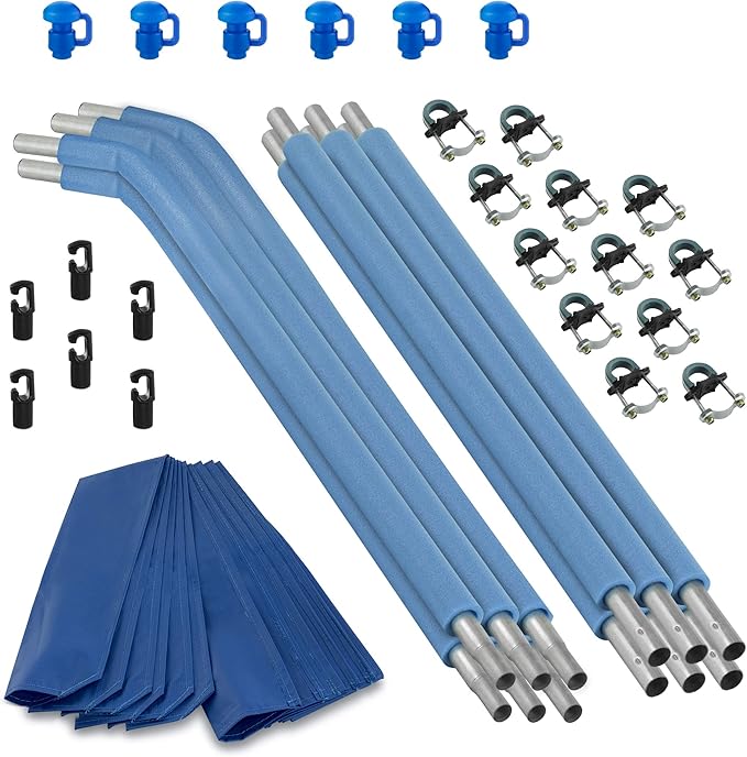 Upper Bounce Trampoline Safety Enclosure Poles Replacement Accessories Parts with Hardware