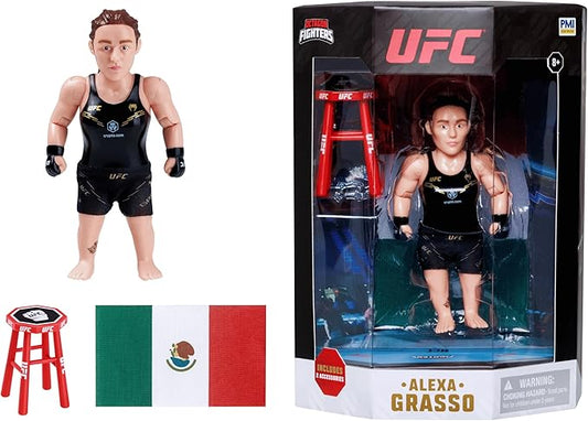 UFC 4.5-Inch Articulated Action Figure – Alexa Grasso with Accessories | Official UFC Collectible by PMI | 1 Pack Window Box | 4 Fighters to Collect