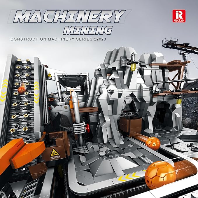 Electric Mining Machine Building Set with Dual Motors and GBC Balls, Technic Construction Toy Sets 22023, STEM Toy for Teens 14+, Adults & Engineers, Challenging Construction Vehicle Gift