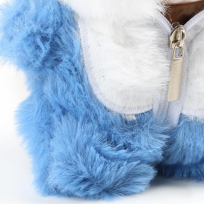 Plush Doll Clothes for Labubu - Cute Animal 17cm Doll Clothing, Premium Doll Accessories Clothes for Collectors or Display - Kawaii Dark Blue Shark Costume (No Dolls)