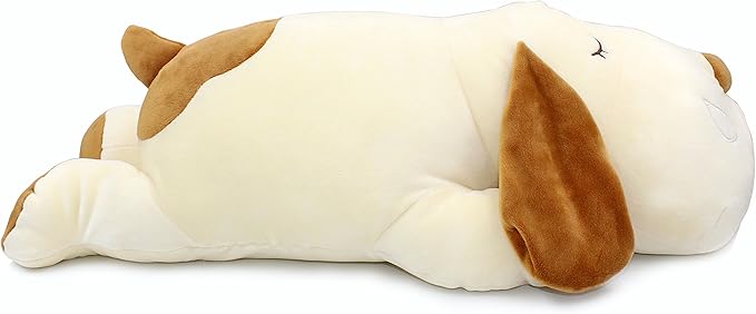 Very Soft Dog Big Hugging Pillow Plush Puppy Stuffed Animals Brown 23.5" Toys for Adults Kids Pets